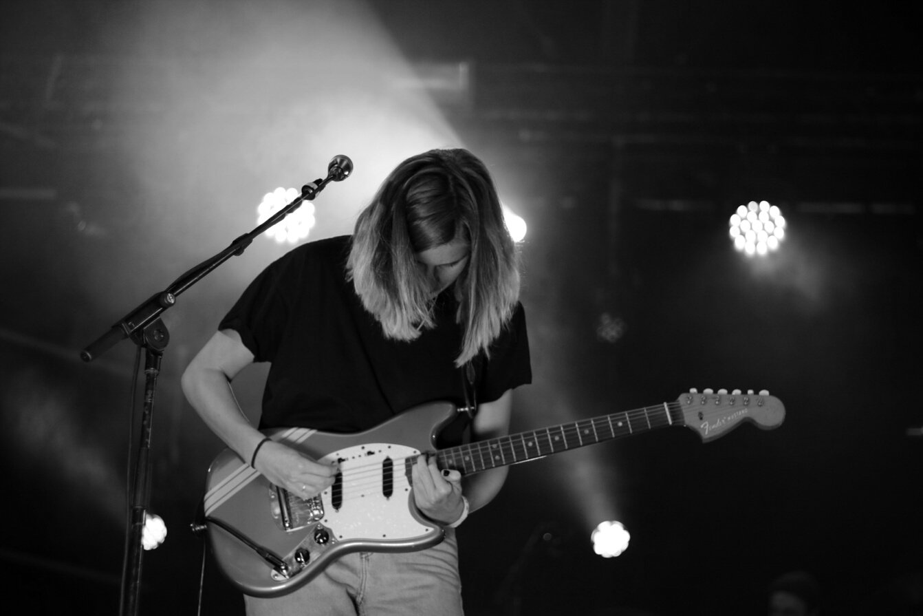 Man Playing Electric Guitar